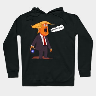 Trump, Defund the FBI cartoon Hoodie